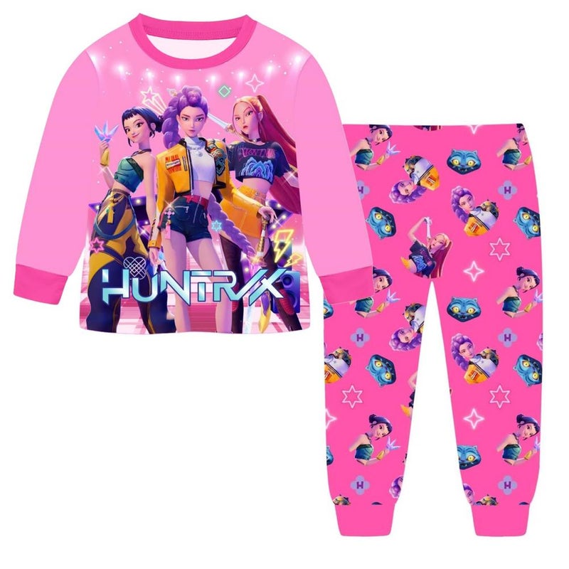 New cross-border demon hunter girl group long-sleeved pajama set, loungewear